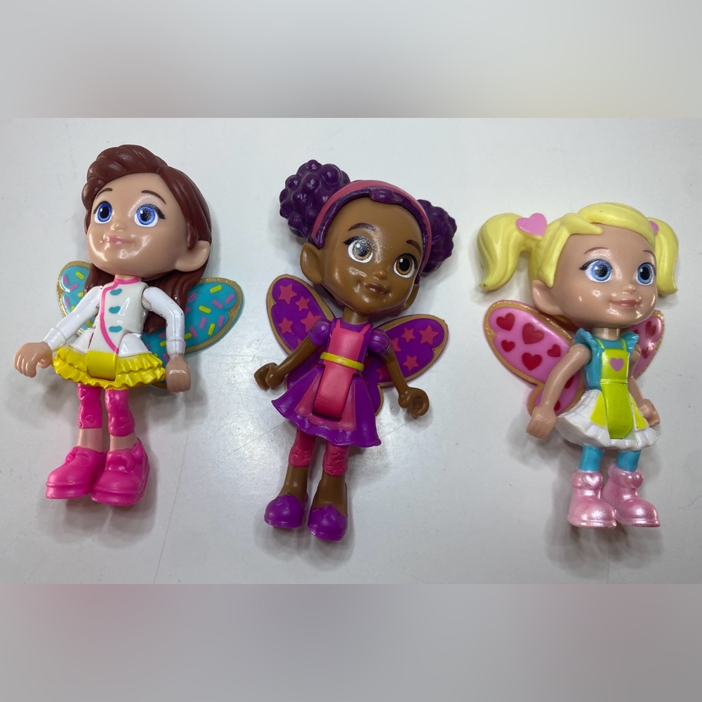 Fisher Price Butterbean's Cafe 3" Figure Lot ~ Dazzle, Butterbean & Cricket - Picture 3 of 4